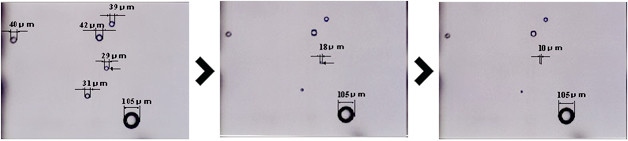 Background generation of nanobubbles